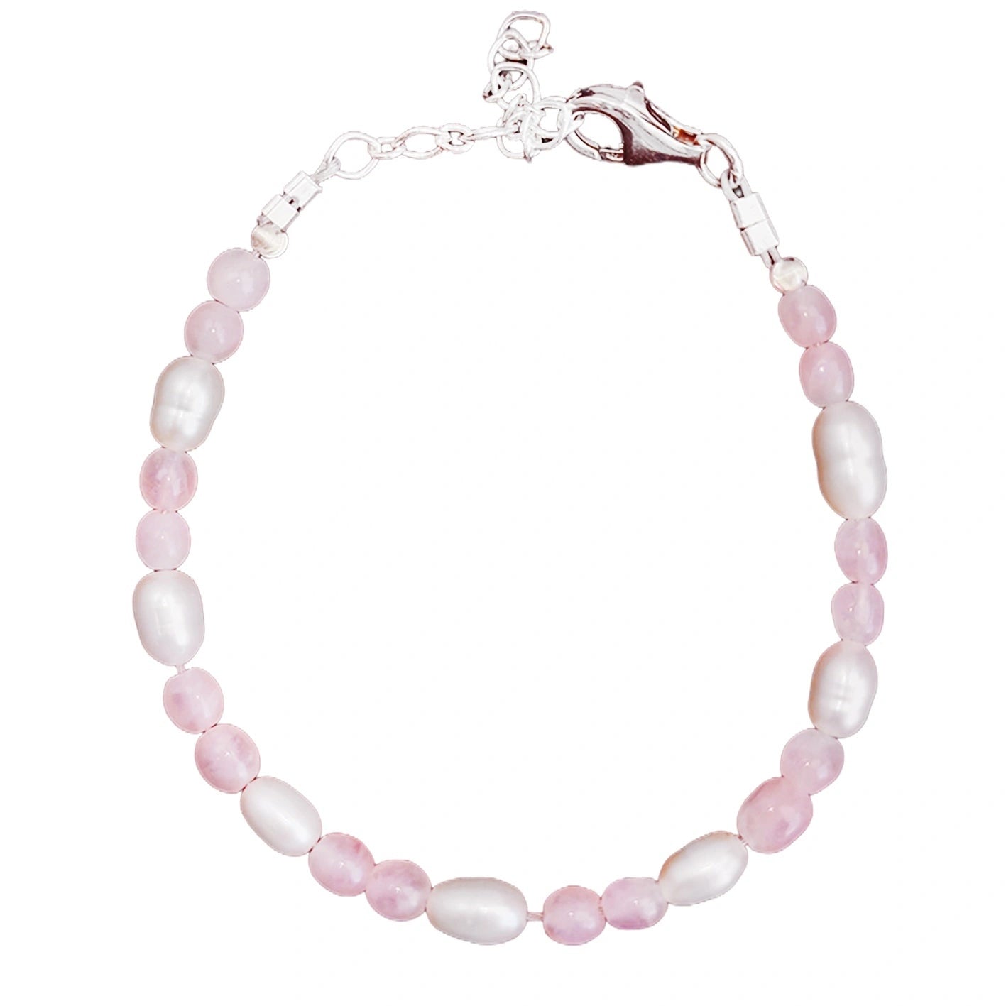 Rose Quartz Pearljewelry Making Handmade Bracelet Holiday Gift Simple Pearl Bracelet