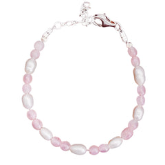 Rose Quartz Pearljewelry Making Handmade Bracelet Holiday Gift Simple Pearl Bracelet
