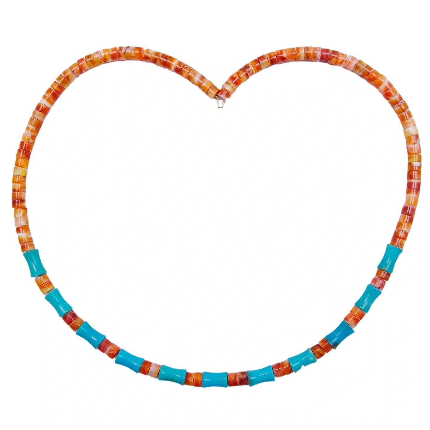 Natural Turquoise And Spiny Oyster 13.8g Necklace High Quality Loose Beads Making Necklace Jewelry