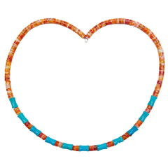 Natural Turquoise And Spiny Oyster 13.8g Necklace High Quality Loose Beads Making Necklace Jewelry