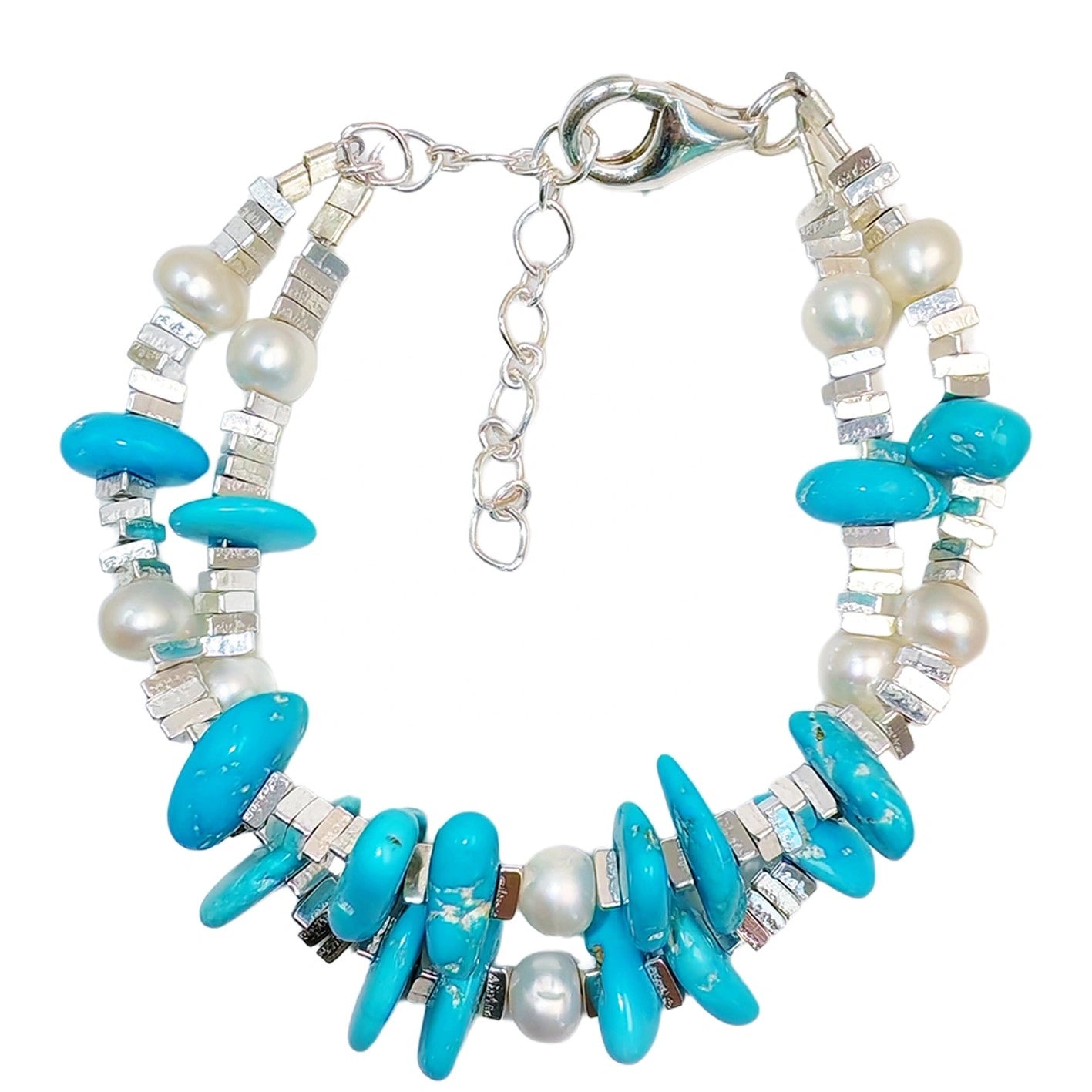 Bracelet Ornament Natural Turquoise Pearl With S925 Silver Fine Jewelry Fine Jewelry Gift Preferred Bracelet