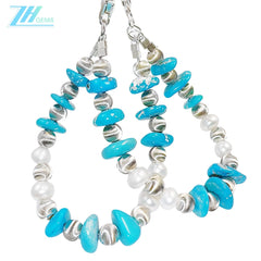 Turquoise Popular Jewelry S925 Silver And Natural Turquoise With Pearls High Quality Luxury Niche Style Bracelet Hot Sellers1