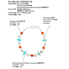 This S925 Silver Bracelet Is Paired With Colorful Crystals And Natural Sterling Treatment Turquoise The Rich Color Collision