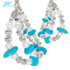 Double Winter Natural Turquoise Bracelet Pearl With S925 Silver Exquisite Bracelet High Jewelry Designer Custom