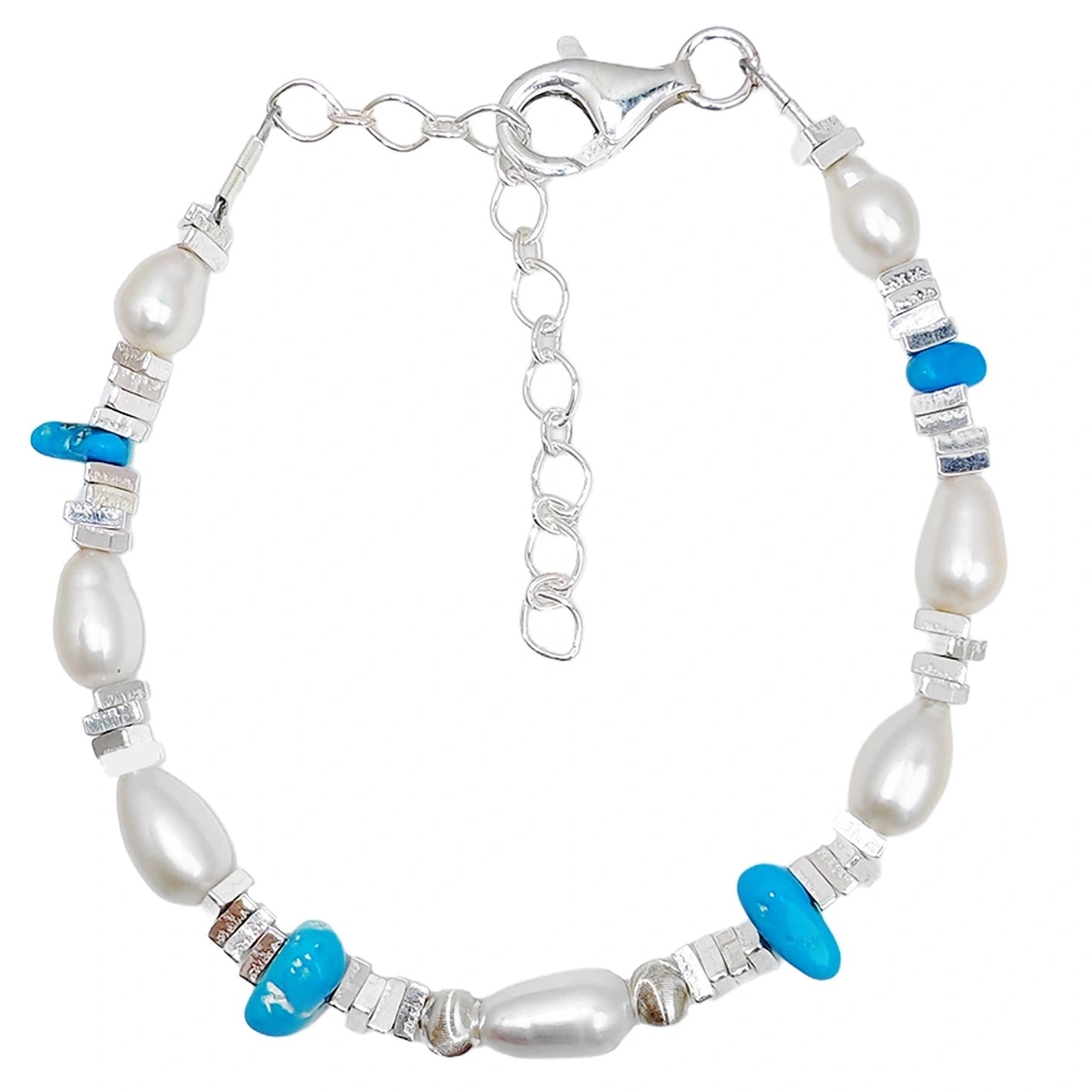 Natural Turquoise Pearl Bracelet High Quality Bracelet Natural Pearl S925 Jewelry Winter Gift To Her