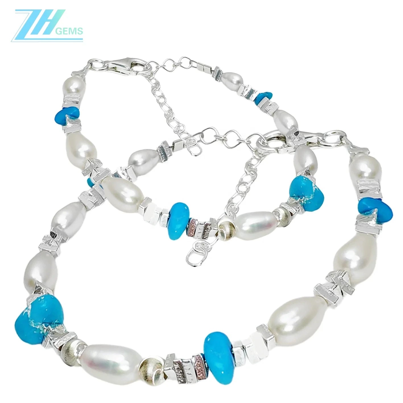 Natural Turquoise Pearl Bracelet High Quality Bracelet Natural Pearl S925 Jewelry Winter Gift To Her