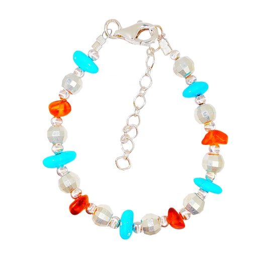 Amber Is Vivid And Turquoise Is Mysteriousthey Are Intertwined On An S925 Silver Chain The Hand Woven Craftsmanship Shows