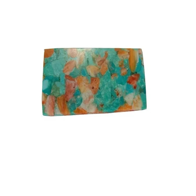 Compressed Gemstone Turquoise Mojave Copper Turquoise Connector Gold Electroplated Jewelry