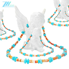 Orange Spiny Oyster High Quality Natural Turquoise Necklace Turquoise Necklace High Women's Jewelry With Delicate S925 Silver