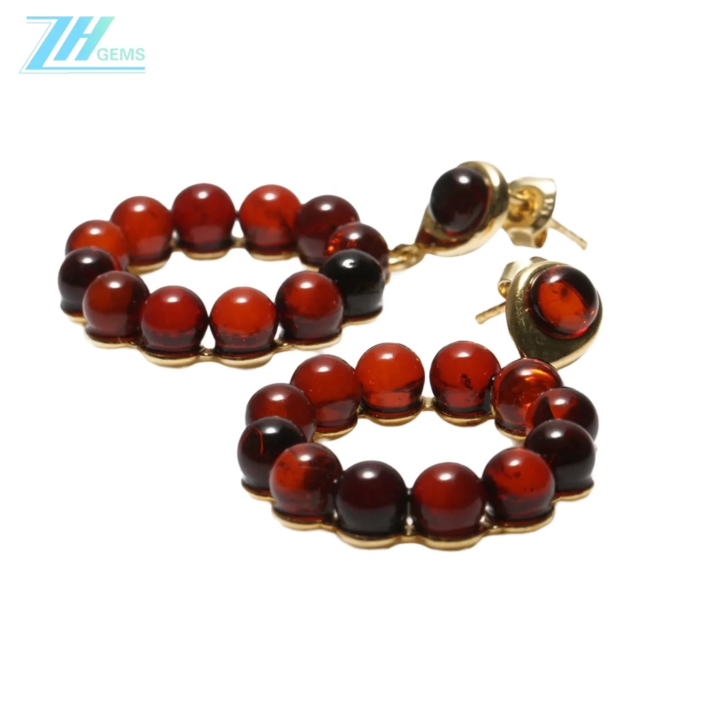 Amber Hoops Small Orange Stone Gemstone Small Gold Hoops Wire Wrapped Hoop Earrings Dainty