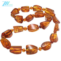 Baltic Amber Bracelet Baltic Amber Necklace Wire Jewelry Yellow Color Wrapped Necklace Handmade Jewelry Gift For Her
