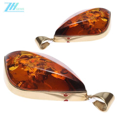 Amber High Quality Gemstone Pendant Gemstone Stones For Jewelry Making And Bead Weaving 15.3g Huge Amber Pendant Red