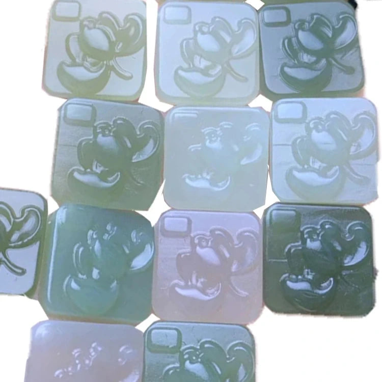Decorative Crafts Nephrite Natural High Quality Square Shape Gems