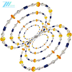 S925 Silver Strings Obsidian Abacus Amber Shaped Beads Sterling Treatment Turquoise Interpreting Oriental Style Unique Flavor