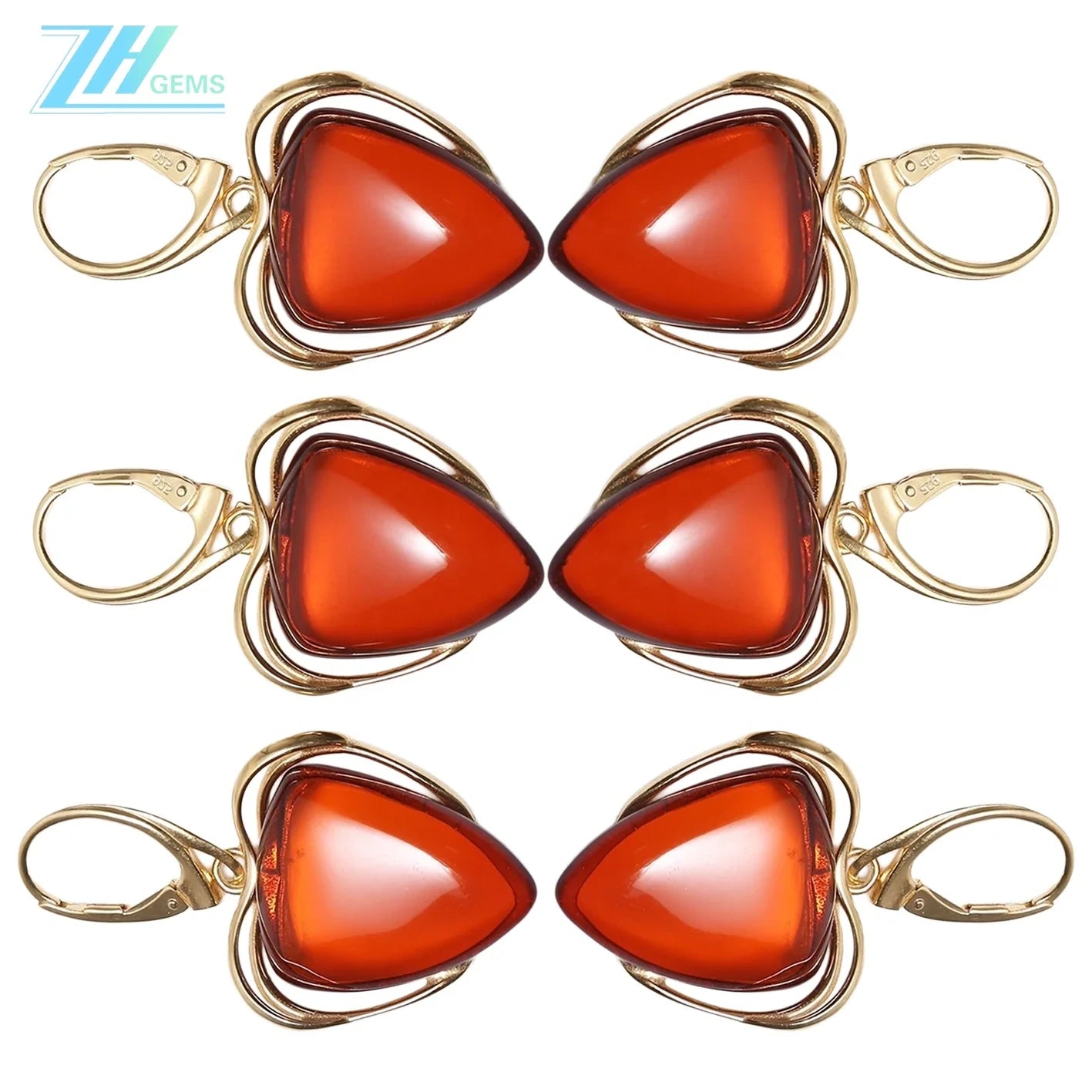 Red Baltic Amber And Sterling Much Accessary Silver And Ruby Amber Stone Drop Pendant Cute Red Amber Pendant For Women