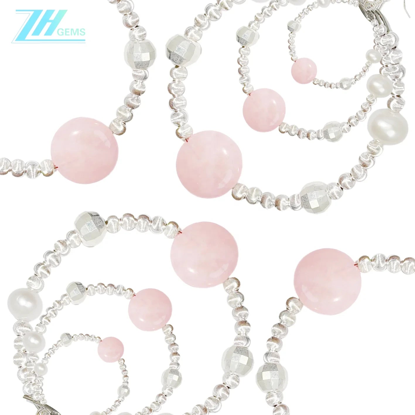 Natural Pearls Natural Rose Quartz Beaded Earrings Simple Style Spring Classic Color Suitable For A Variety Of Occasions