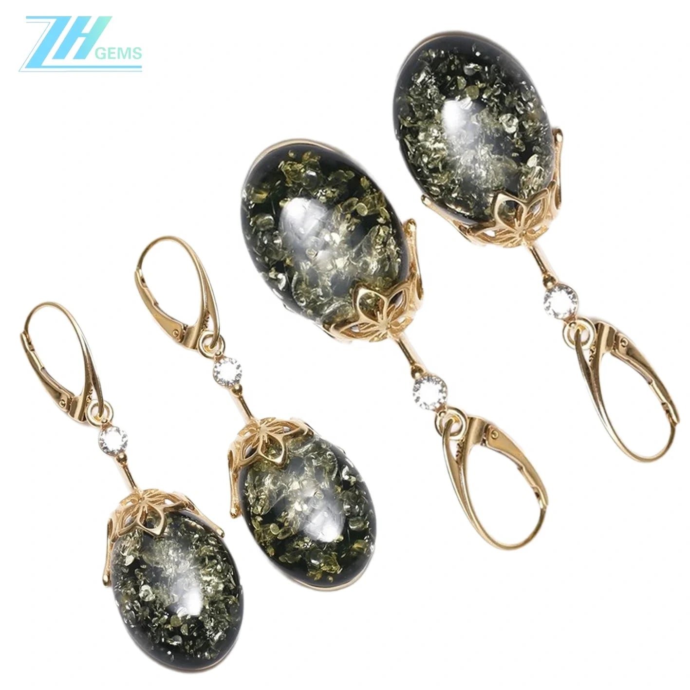 Sterling Silver Cherry Red Amber Dangle Drop Minimalist Lightweight Earrings Modern Dainty Subtle Natural Amber Jewelry Set