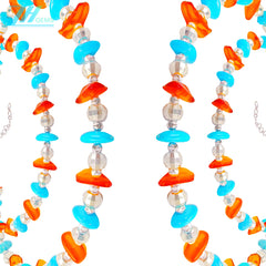 Natural Amber And Turquoise With A Warm And Charming Luster Are Paired With A Dazzling S925 Silver Chain The Unique Design