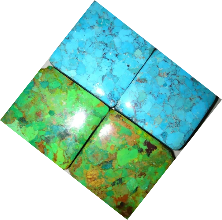 chinese turquoise compressed material turquoise with Black yellow Matrix Brick