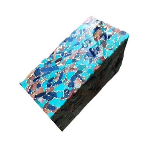 Blue turquoise and mop compressed turquoise block1