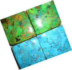 chinese turquoise compressed material turquoise with Black yellow Matrix Brick