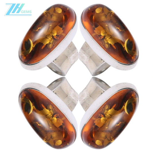 Vintage Amber Silver Ring Various Shades Of Amber Colored Simple Gift Spiritual And Healing Jewelry Flat Back Faceted
