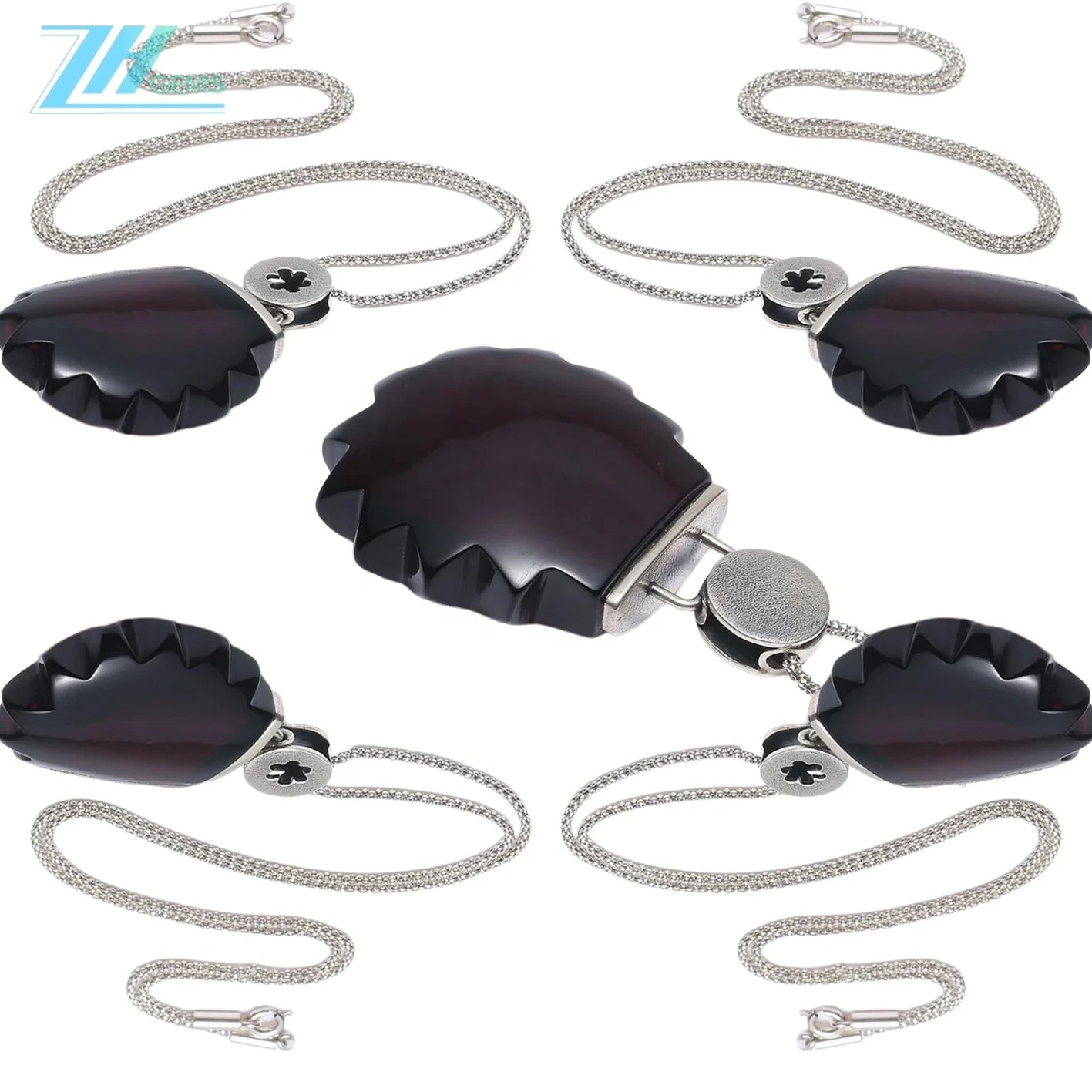 Natural Amber Rectangle Black Color Baltic Non-optimized Pendant Beautiful Genuine Yellow Square Baltic Amber Necklace