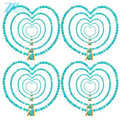 Natural Turquoise And Orange Spiny Osyter Beads 16inch Round Beads Free-shape Gemstone Necklace Blue As Atmosphere Gift For