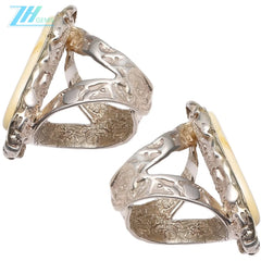 Baltic Amber For 21.2g Jewelry Making Fashion Design White Huge Ring High Quality Loose Beads Making Amberpersonalized Jewelry