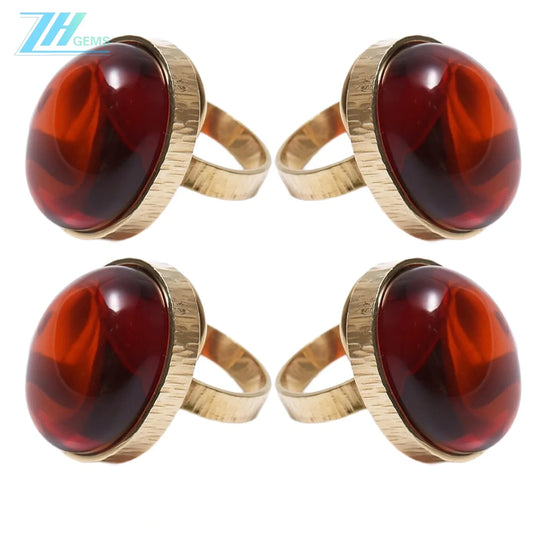 Red Amber Ring Ruby Red Baltic Adjustable Ring Resizeable Statement Ring Gold Jewelry Gift For Her Summer Gift Idea Design