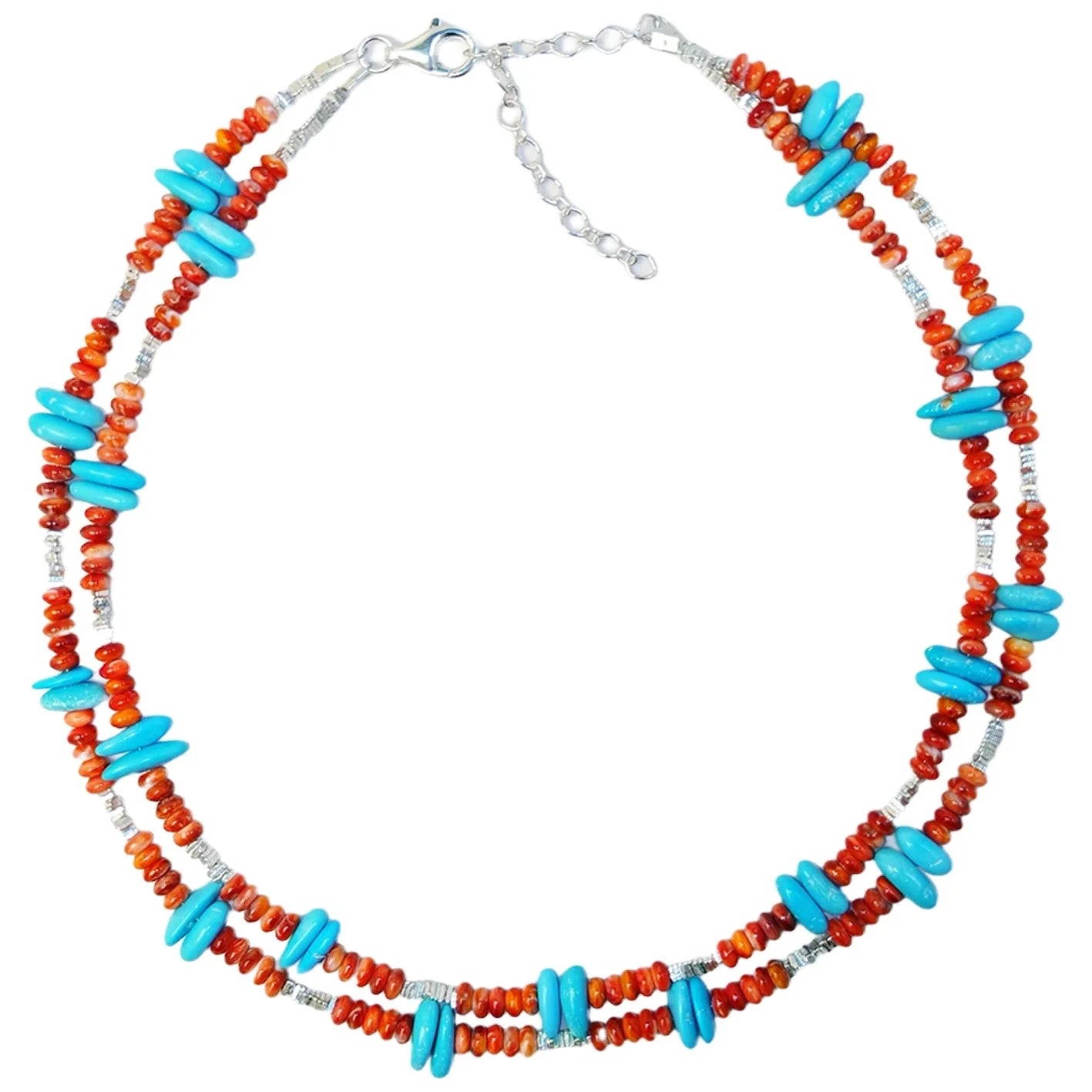 Christmas Winter Natural Red Spiny Oyster Necklace High Quality Turquoise Natural Gemstone Jewelry Fashion Women's Jewelry