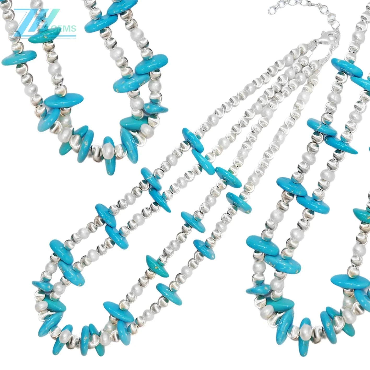 Necklace Natural Turquoise Necklace Pair With Delicate Natural Pearls And Turquoise Beautiful Jewelry Necklace Winter Gifts