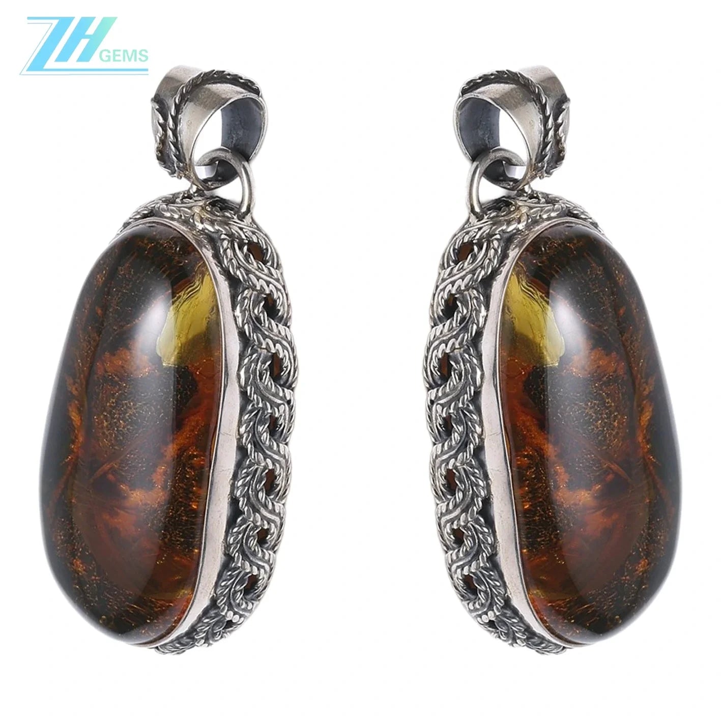 Amber Baltic Amber Pendant Set Stress Relief Gift For Her Strength Jewellery Natural Stone Anniversary Gift To Her