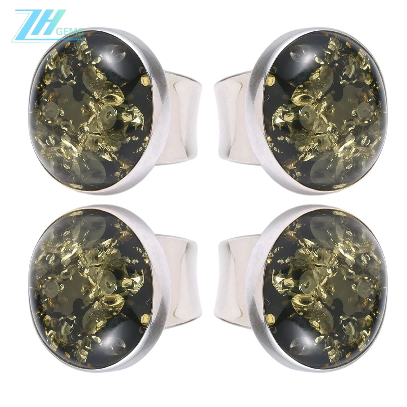 Baltic Amber Black Ring Energy Jewelry With Natural Amber Bead High Quality Gemstone Simple Atmosphere Jewelry For Gift Choice