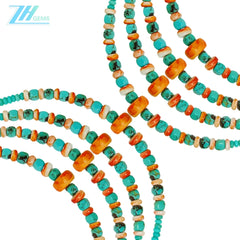 Natural Turquoise And Spiny Oyster Necklace Beautiful Jewelry As Gift Simple Atmosphere Summer Choice For Lover