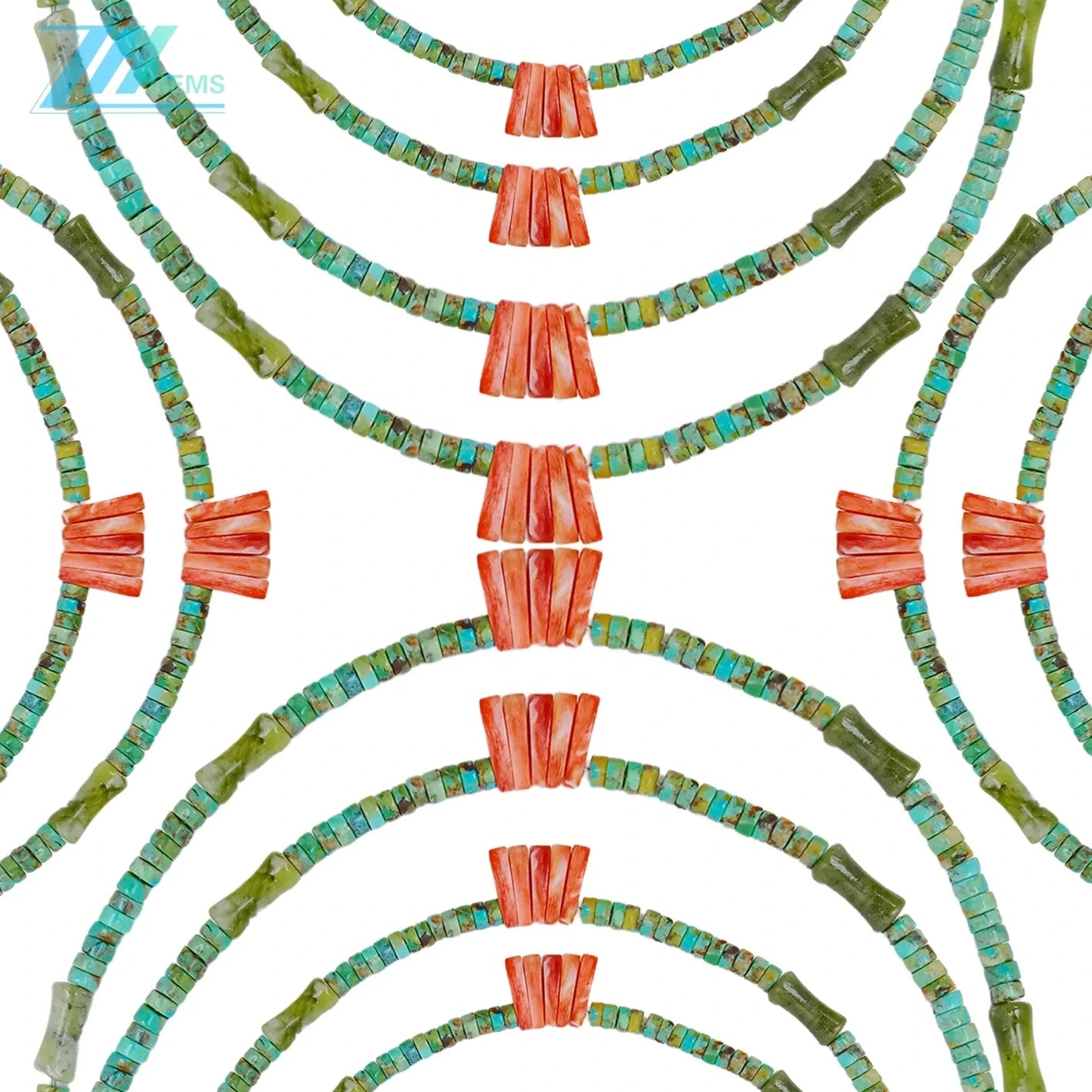 Natural Turquoise Spiny Oster Burma Jadeite 16inch 14gram Spiritual And Healing Jewelry For Growth Harmony