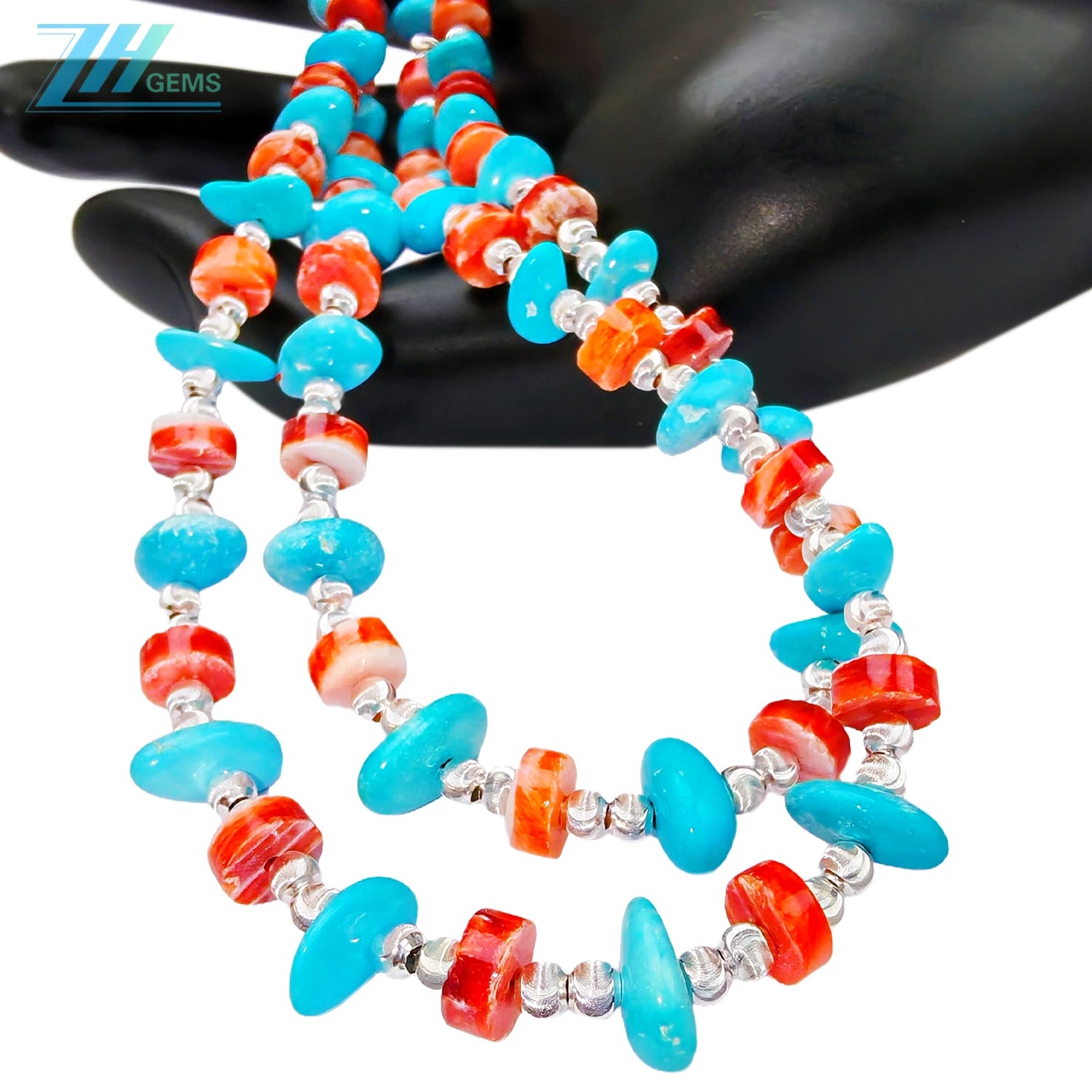 S925 Silver Elaborately Creates A Double Layer Structure Stringing Bright Red Spiny Oyster As If Winding A Passionate Ocean