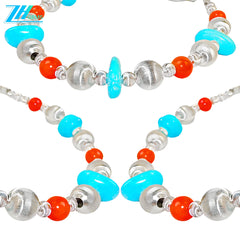 This S925 Silver Bracelet Is Paired With Colorful Crystals And Natural Sterling Treatment Turquoise The Rich Color Collision