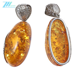 Amber High Quality Gemstone Pendant Gemstone Stones For Jewelry Making And Bead Weaving 16.8g Huge Amber Pendant