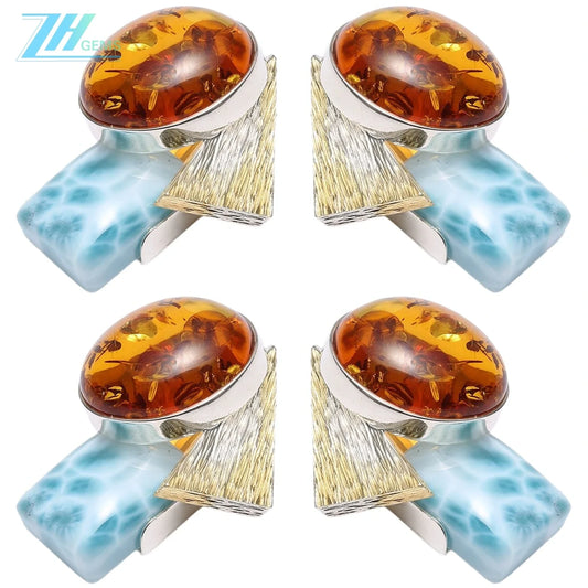 Amber Gemstone Pendant Handmade Gift For Her Baltic Amber Pendant Jewelry Set High Quality Gemstone Huge Drop Combination Red