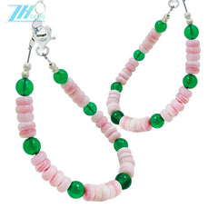 Natural Chrysoprase Fashion Jewelry Pink Opal And S925 Silver Delicate Bracelet Healing Women's Jewelry