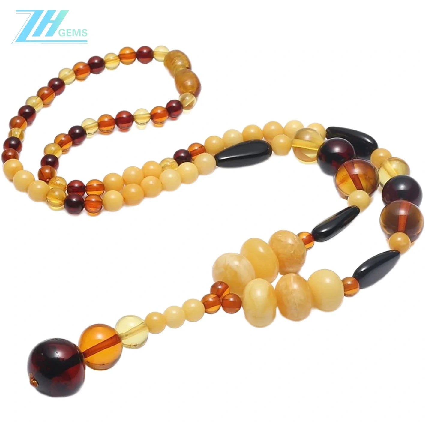 Baltic Amber Gemstone Necklace High Quality Loose Beads Making Necklace Jewelry Summer Necklace Yellow Meaningful Jewelry