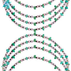 Natural Turquoise Burma Jadeite Pink Opal Black Agate Gemstonenecklace Multi Color Beautiful Jewelry As Gift For