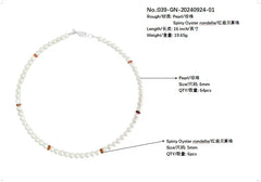 Natural Pearl Natural Spiny Oyster Necklace Summer Jewelry Hot Sale Female High-end Fashion All-match Pearl Necklace