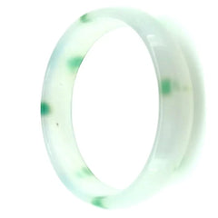 Natural Jewelry White-green Agate Gemstone Woman Man Bangle Best Gift 53-63mm
