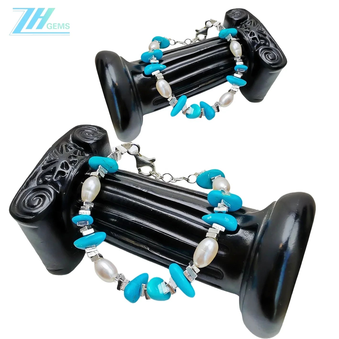 Natural Turquoise Bracelet Delicate Natural Pearls And Turquoise Beautiful Bracelet Goddess Essential Popular Hot Sale