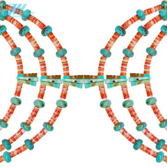 Natural Turquoise And Spiny Oyster Jewelry Elegance With Simplicity For Jewelry Making Fashion Design Holiday Gift Multi Stone