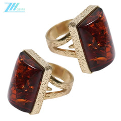 Red Amber Ring Ruby Baltic Amber Adjustable Size Resizeable Statement Jewelry Gift For Her Summer Choice Idea Unisex