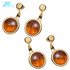 8.8g Natural Amber Beads Gemstone Earring Fashion Design Made Of Natural Amber Jewelry For Gift Elegant Huge Gemstone
