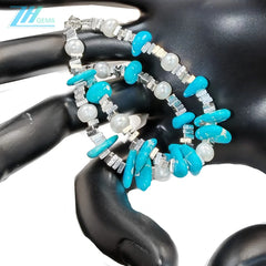 Bracelet Ornament Natural Turquoise Pearl With S925 Silver Fine Jewelry Fine Jewelry Gift Preferred Bracelet